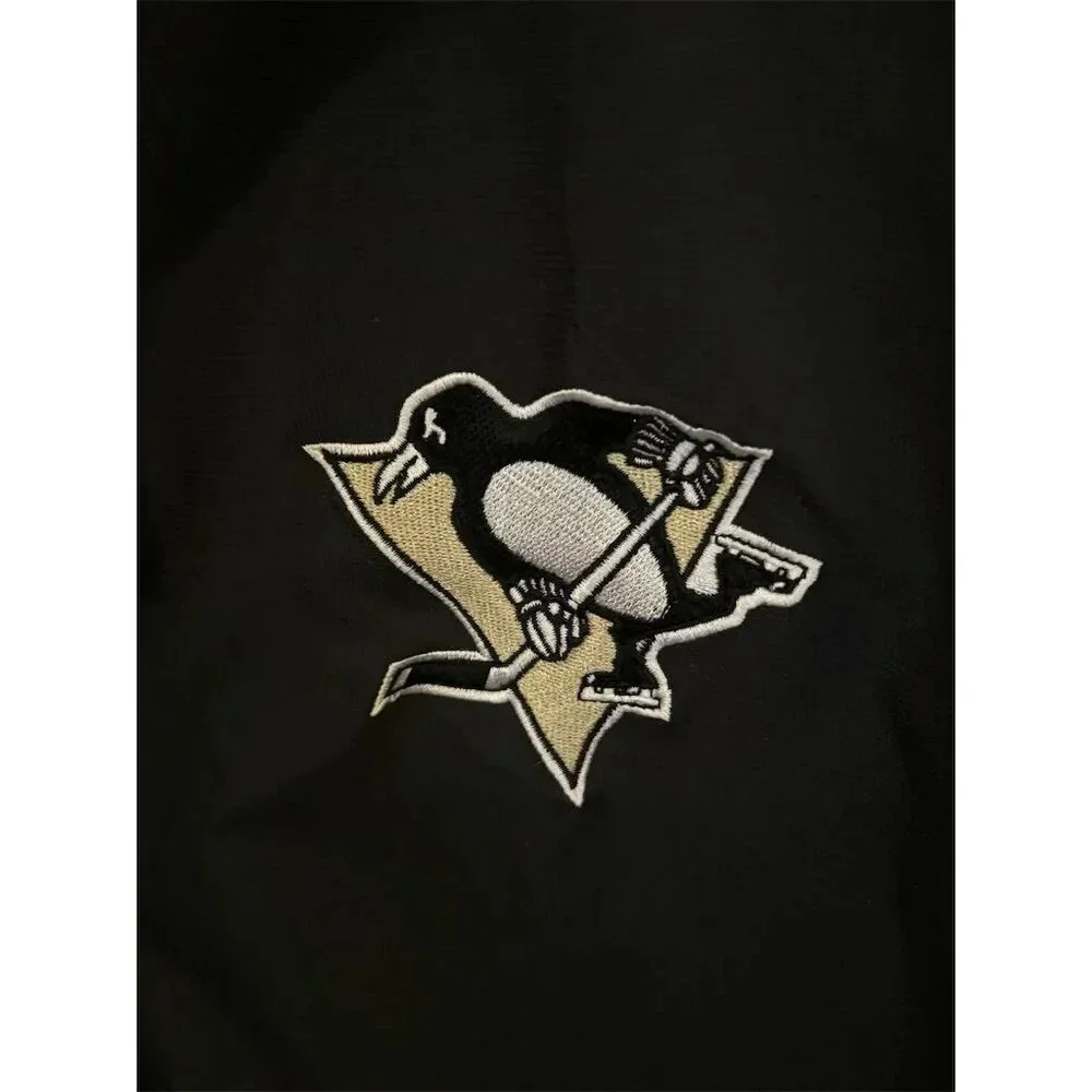 Reebok Men's Pittsburgh Penguins NHL Windbreaker Jacket Black‎ Size S